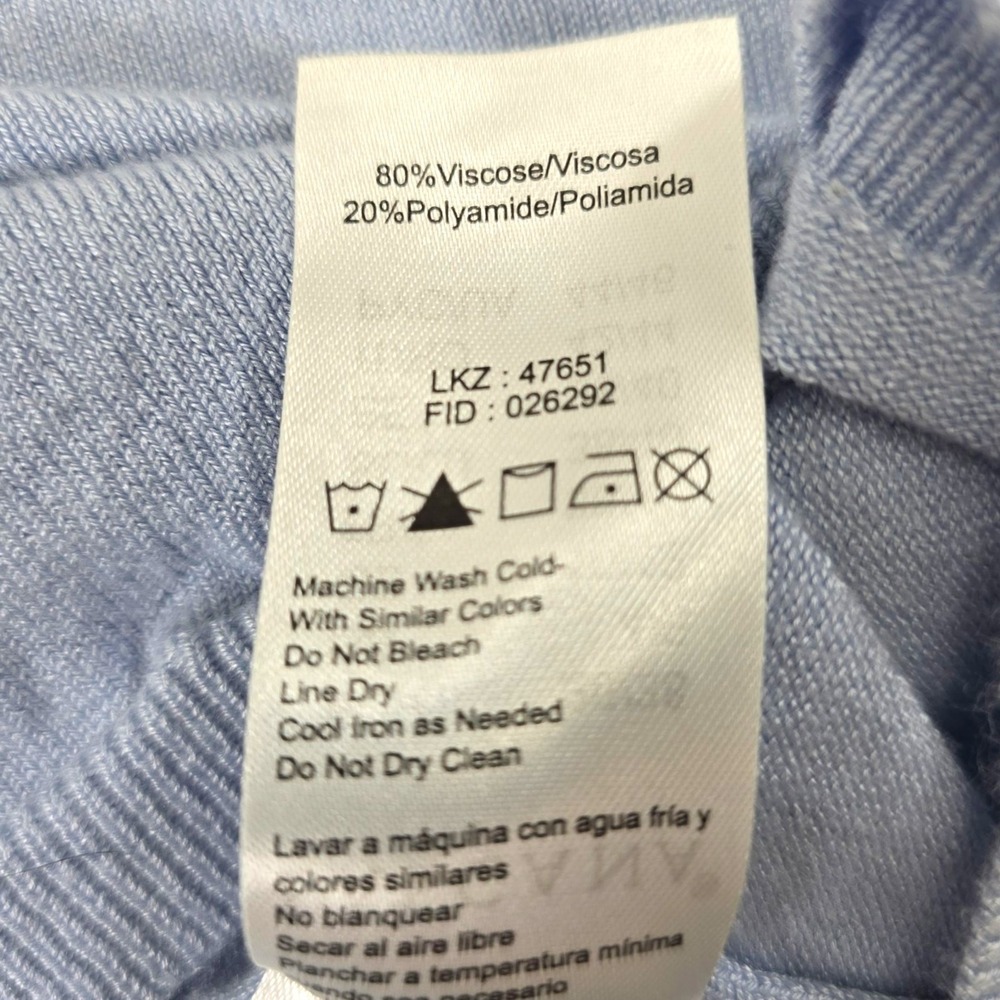 Lascana Women's Blue Short Sleeve Back Button Sweater Round Neck Size 10/12 - Picture 10 of 13